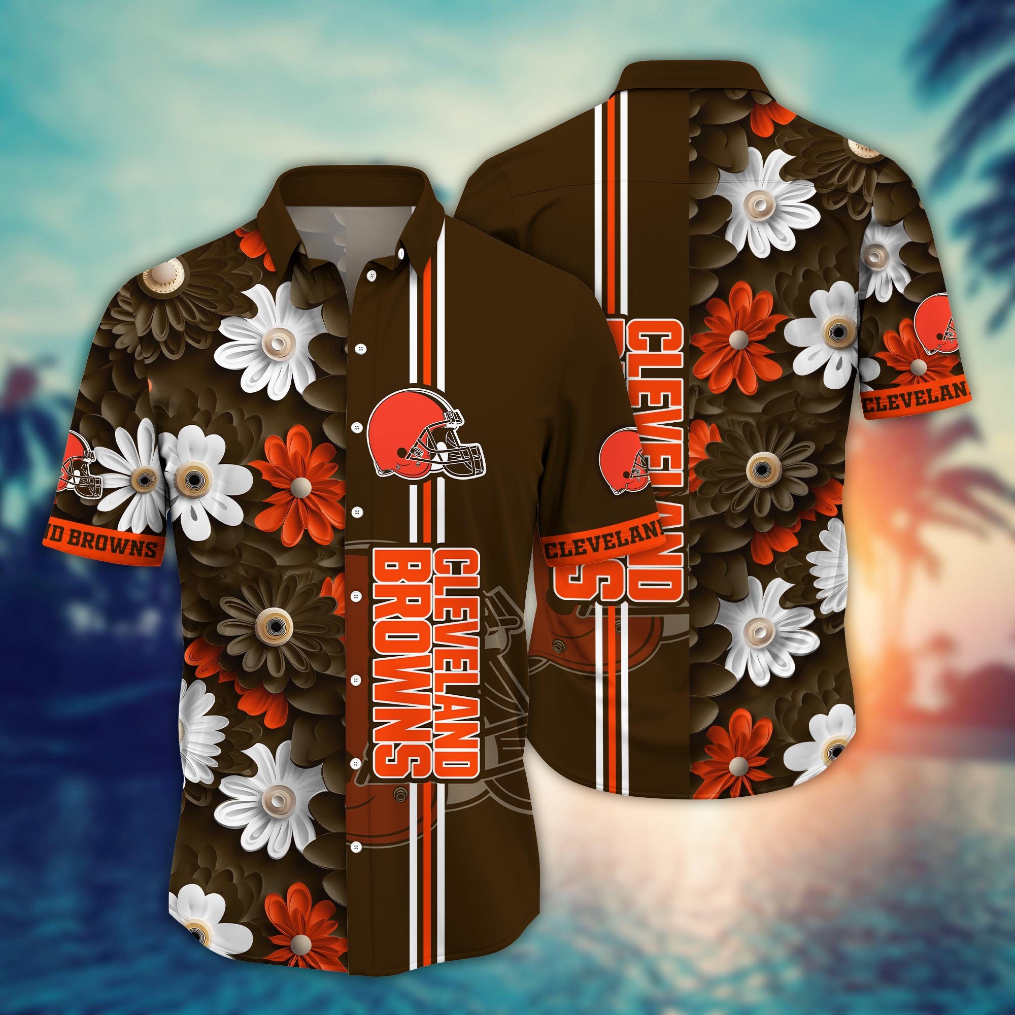 Cleveland Browns Flower Hawaii Shirt And Tshirt For Fans, Summer Football Shirts NA49574